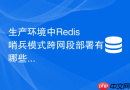生产环境中redis哨兵模式跨网段部署有哪些坑