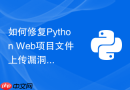 如何修复Python Web项目文件上传漏洞