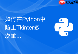 如何在python中防止tkinter多次重复打开同一个子窗口