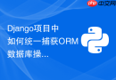 django项目中如何统一捕获orm数据库操作异常