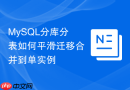 mysql分库分表如何平滑迁移合并到单实例