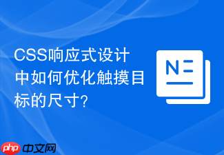 css响应式设计中如何优化触摸目标的尺寸?
