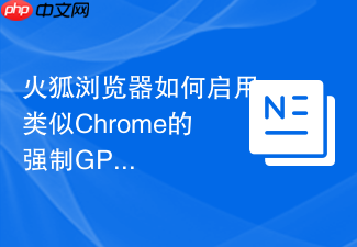 火狐浏览器如何启用类似chrome的强制gpu渲染功能？
