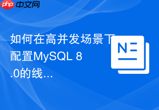 如何在高并发场景下配置mysql 8.0的线程池参数