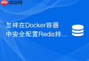 怎样在docker容器中安全配置redis持久化目录