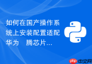 如何在国产操作系统上安装配置适配华为昇腾芯片的python环境？