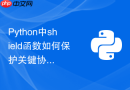 python中shield函数如何保护关键协程任务不被意外取消?