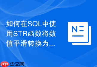 如何在sql中使用str函数将数值平滑转换为字符?