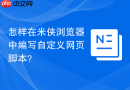 怎样在米侠浏览器中编写自定义网页脚本？