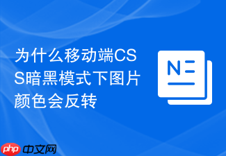 为什么移动端css暗黑模式下图片颜色会反转