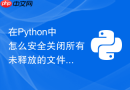 在python中怎么安全关闭所有未释放的文件描述符？