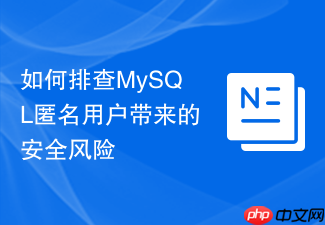 如何排查mysql匿名用户带来的安全风险