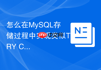 怎么在mysql存储过程中实现类似try catch的结构