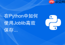 在python中如何使用joblib高效保存和加载模型