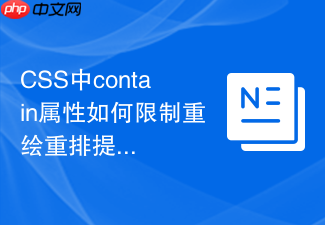 css中contain属性如何限制重绘重排提升渲染效率