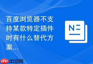 百度浏览器不支持某款特定插件时有什么替代方案吗?
