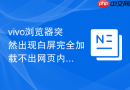 vivo浏览器突然出现白屏完全加载不出网页内容是怎么回事?