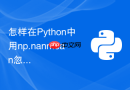 怎样在python中用np.nanmean忽略空值计算均值