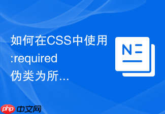 如何在css中使用:required伪类为所有必填表单字段自动添加红色星号?