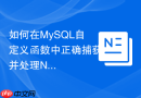 如何在MySQL自定义函数中正确捕获并处理NOT FOUND异常？