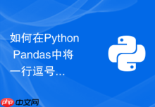 如何在Python Pandas中将一行逗号分隔的字符串拆成多列？