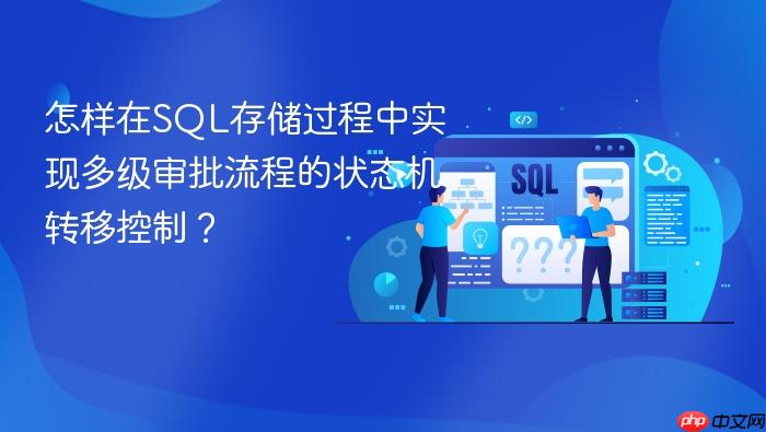 怎样在sql存储过程中实现多级审批流程的状态机转移控制？