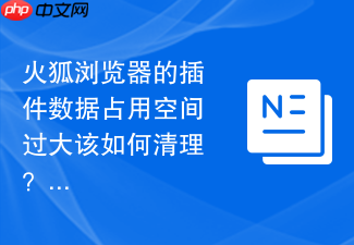 火狐浏览器的插件数据占用空间过大该如何清理？