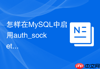 怎样在mysql中启用auth_socket免密登录