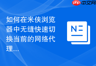 如何在米侠浏览器中无缝快速切换当前的网络代理?