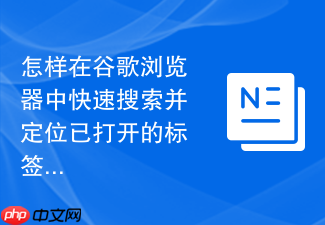 怎样在谷歌浏览器中快速搜索并定位已打开的标签页?