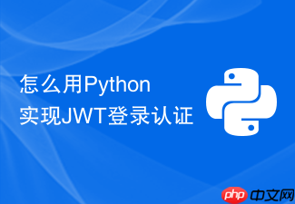 怎么用python实现jwt登录认证