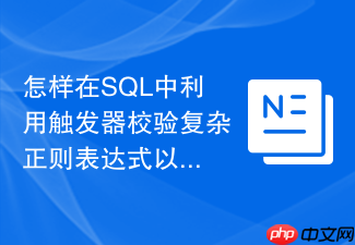 怎样在sql中利用触发器校验复杂正则表达式以提升数据合规率