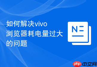 如何解决vivo浏览器耗电量过大的问题