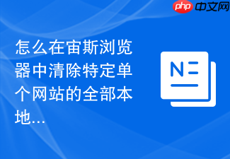 怎么在宙斯浏览器中清除特定单个网站的全部本地缓存?