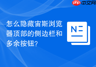 怎么隐藏宙斯浏览器顶部的侧边栏和多余按钮?