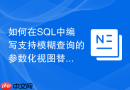 如何在sql中编写支持模糊查询的参数化视图替代方案？