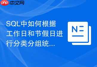 sql中如何根据工作日和节假日进行分类分组统计?