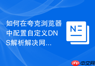 如何在夸克浏览器中配置自定义dns解析解决网页打不开