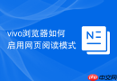 vivo浏览器如何启用网页阅读模式