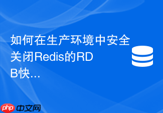 如何在生产环境中安全关闭redis的rdb快照