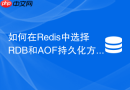 如何在Redis中选择RDB和AOF持久化方式
