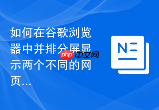 如何在谷歌浏览器中并排分屏显示两个不同的网页？