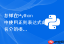 怎样在Python中使用正则表达式命名分组提取数据？