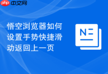 悟空浏览器如何设置手势快捷滑动返回上一页
