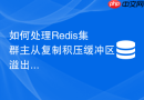 如何处理redis集群主从复制积压缓冲区溢出的故障