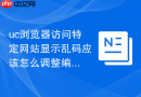 uc浏览器访问特定网站显示乱码应该怎么调整编码格式