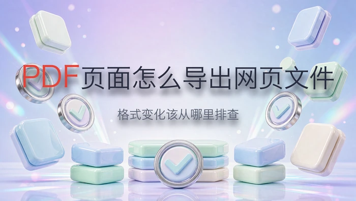 PDF页面怎么导出网页文件?格式变化该从哪里排查