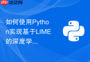 如何使用python实现基于lime的深度学习模型局部解释?