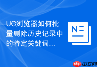uc浏览器如何批量删除历史记录中的特定关键词搜索项