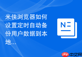 米侠浏览器如何设置定时自动备份用户数据到本地存储